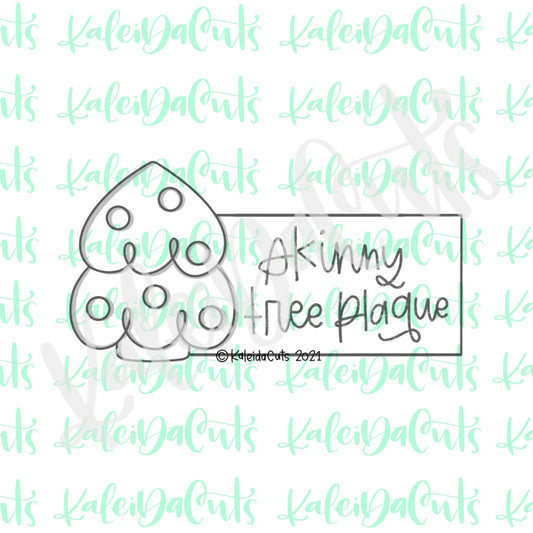 Skinny Tree Plaque Cookie Cutter