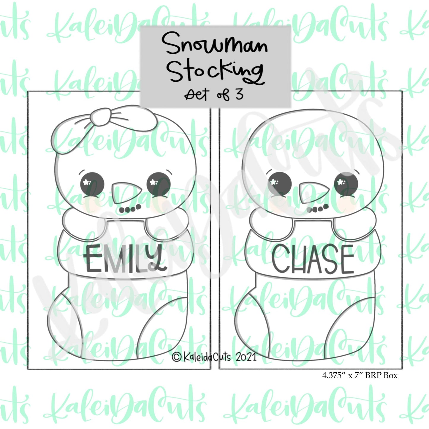 Snowman Stocking Set of 3 Cookie Cutters