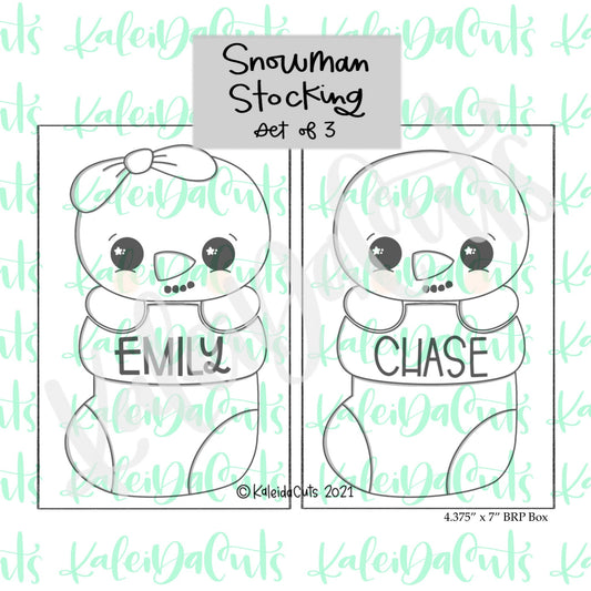Snowman Stocking Set of 3 Cookie Cutters