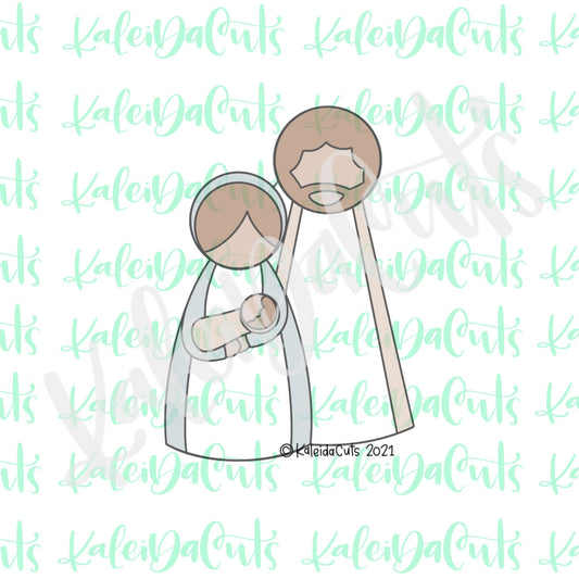 Mary and Joseph Solid Cookie Cutter