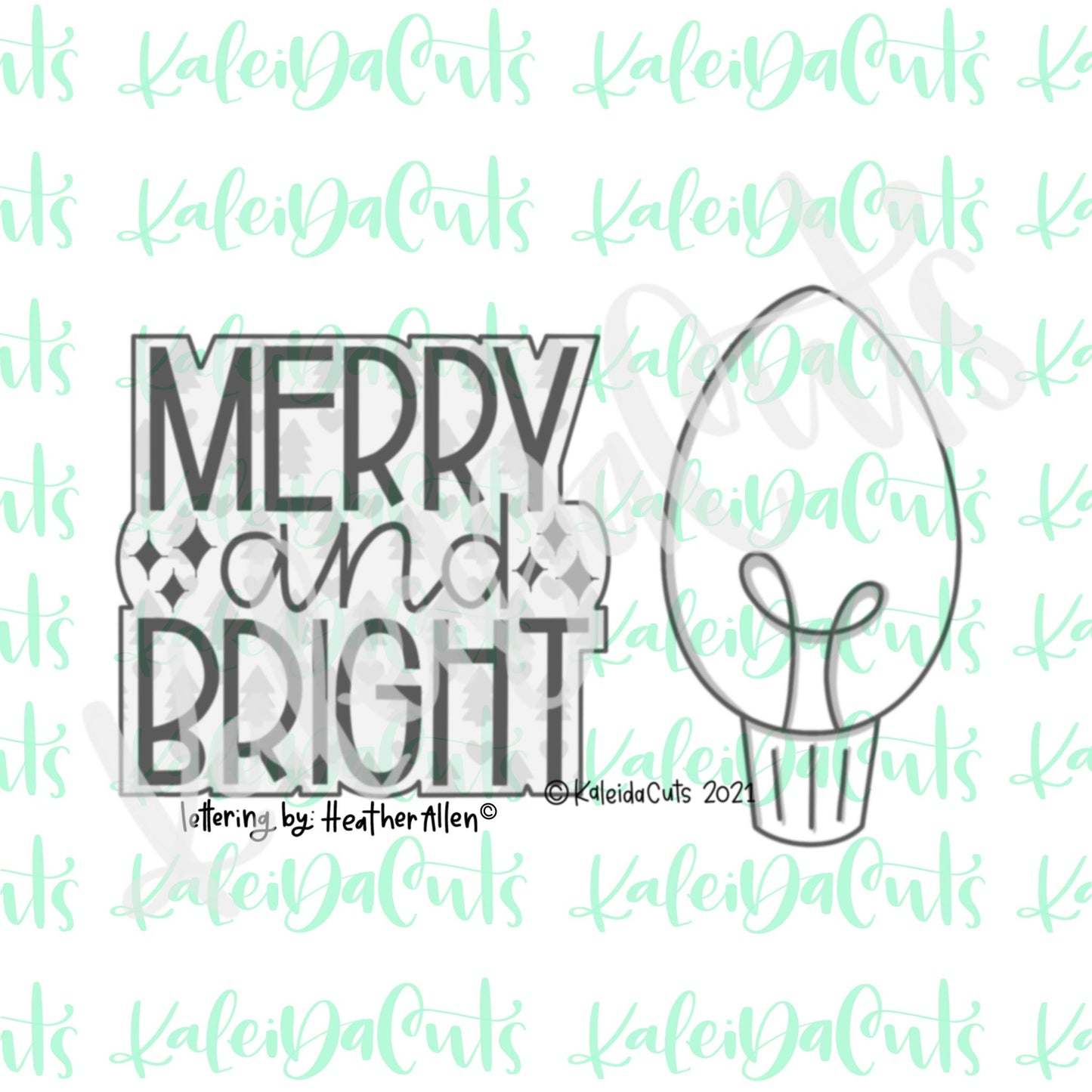 Merry and Bright Platter Cookie Cutter - Set of 2