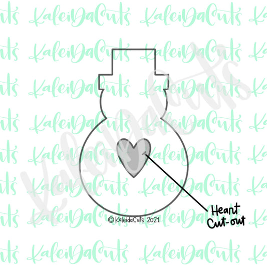 Classic Snowman Heart Cutout Cookie Cutter