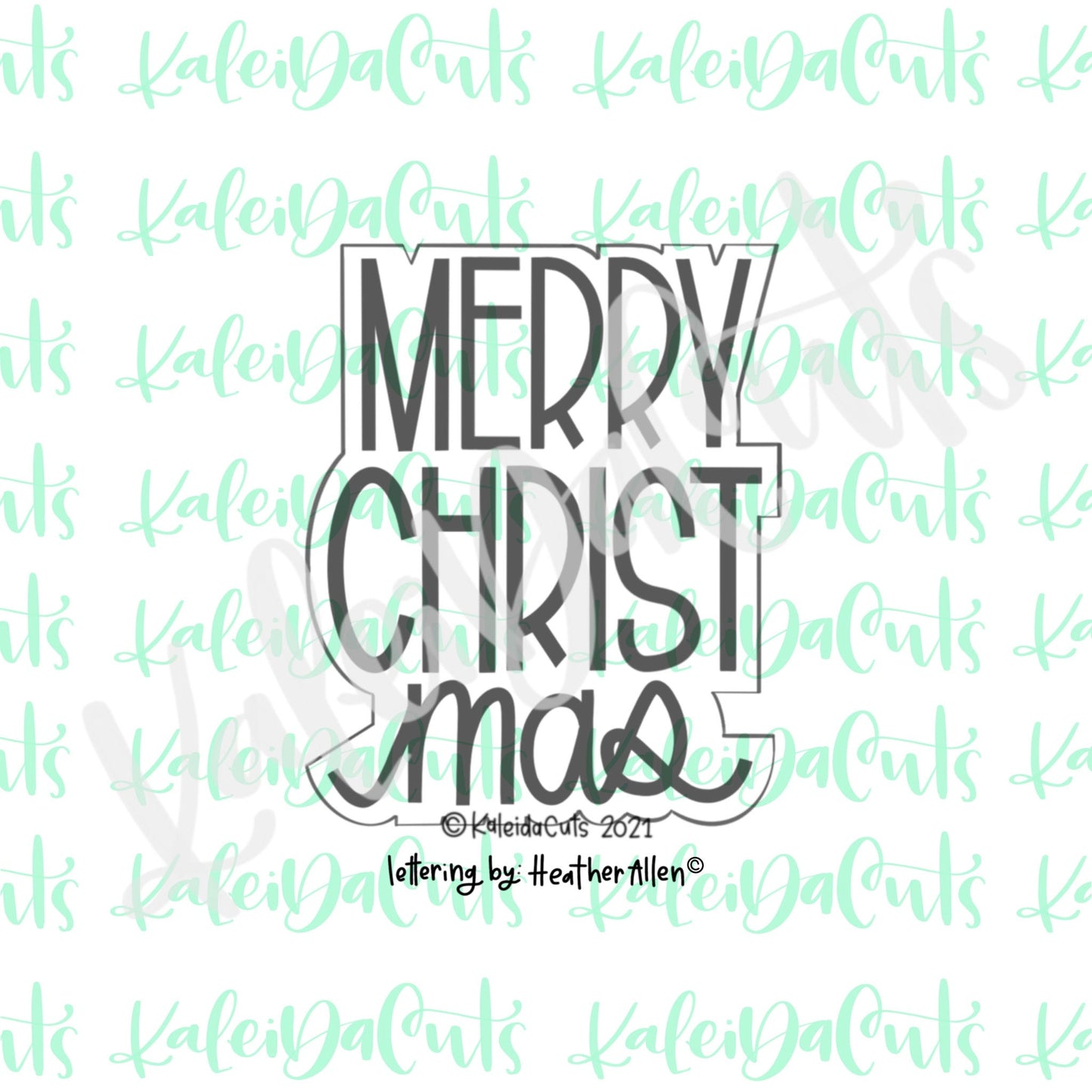 2021 Merry Christ Mas Lettering Cookie Cutter
