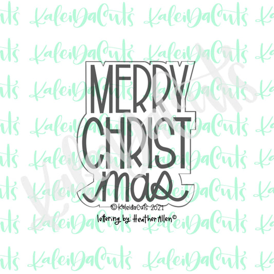 2021 Merry Christ Mas Lettering Cookie Cutter