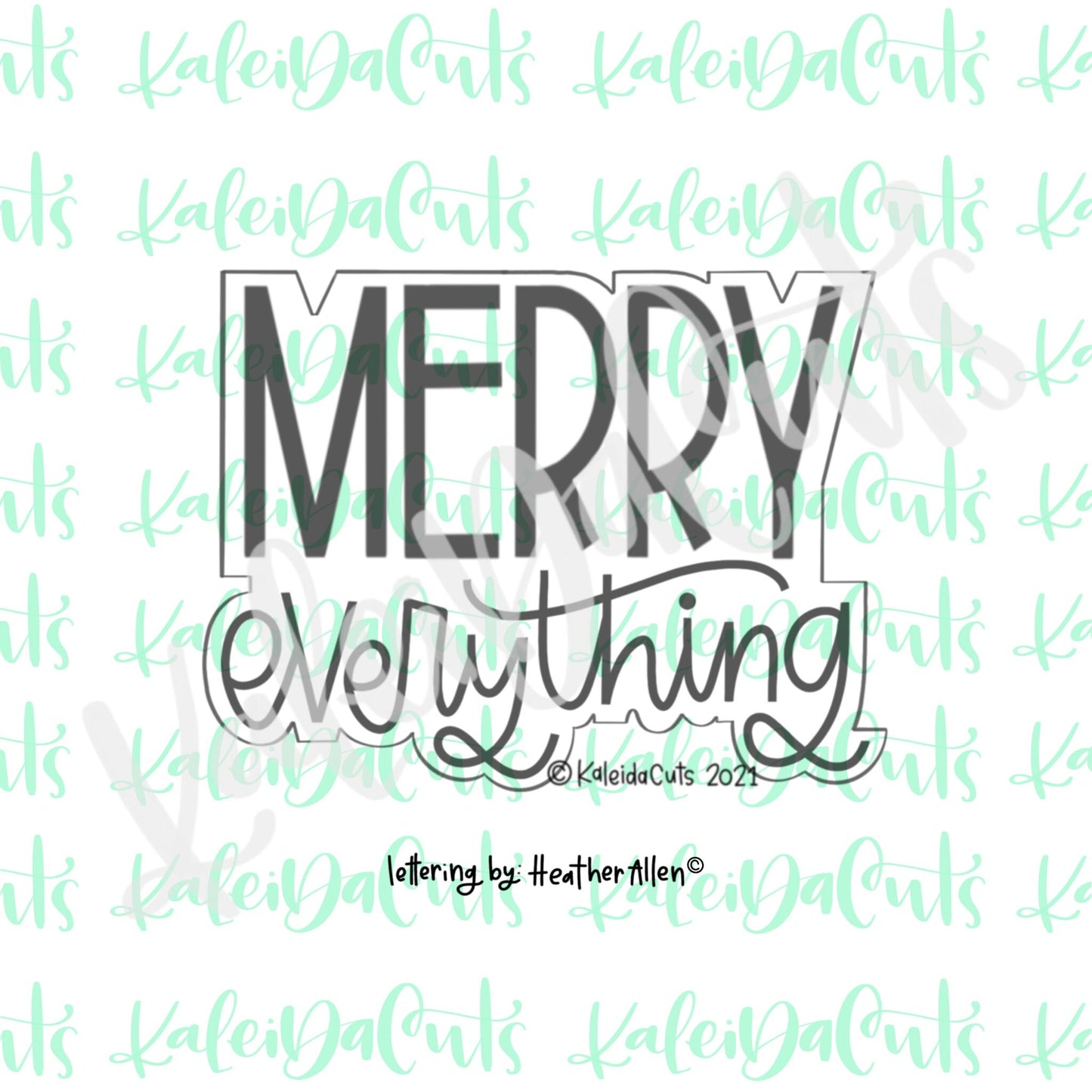Merry Everything Lettering Cookie Cutter