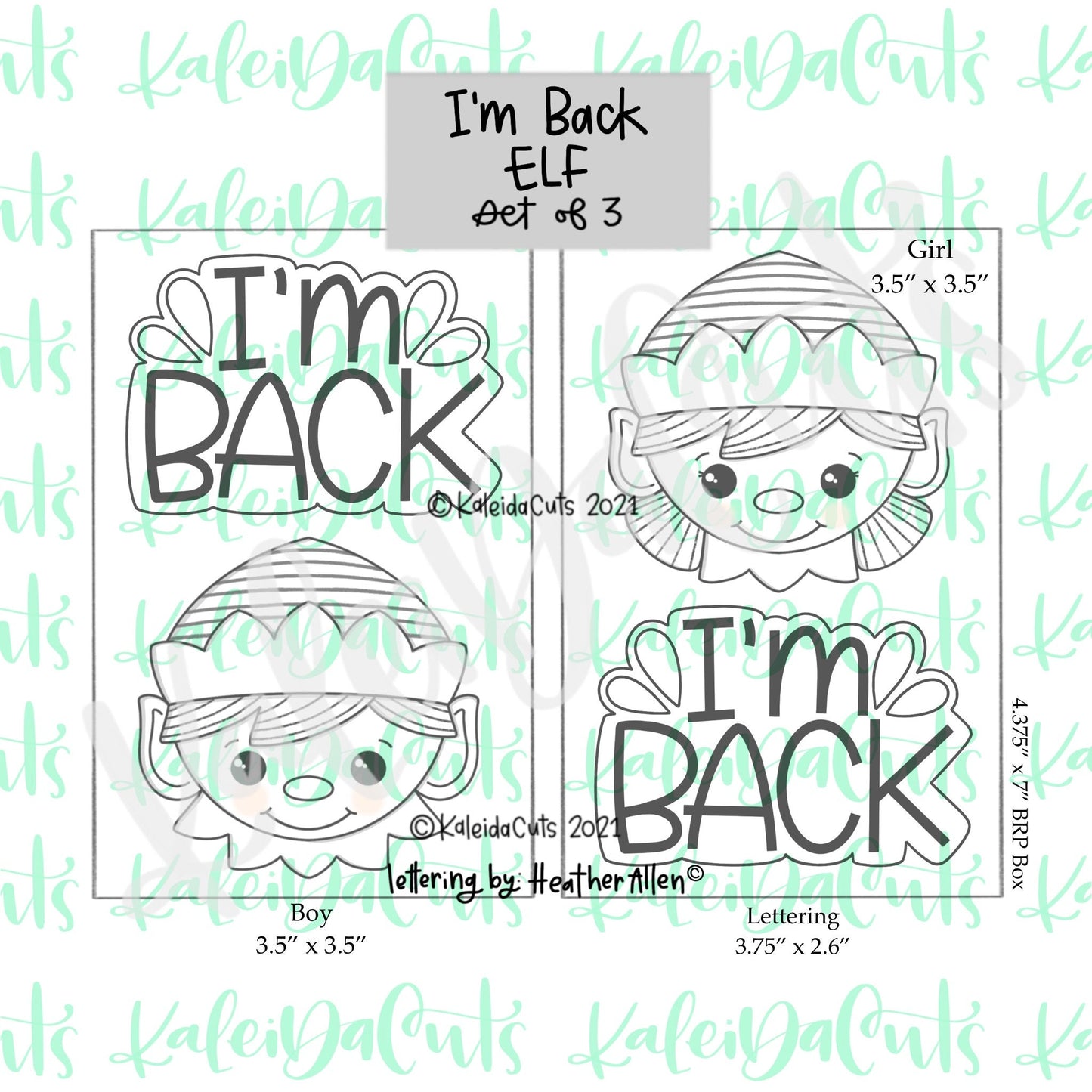 I'm Back Set of 3 Cookie Cutters