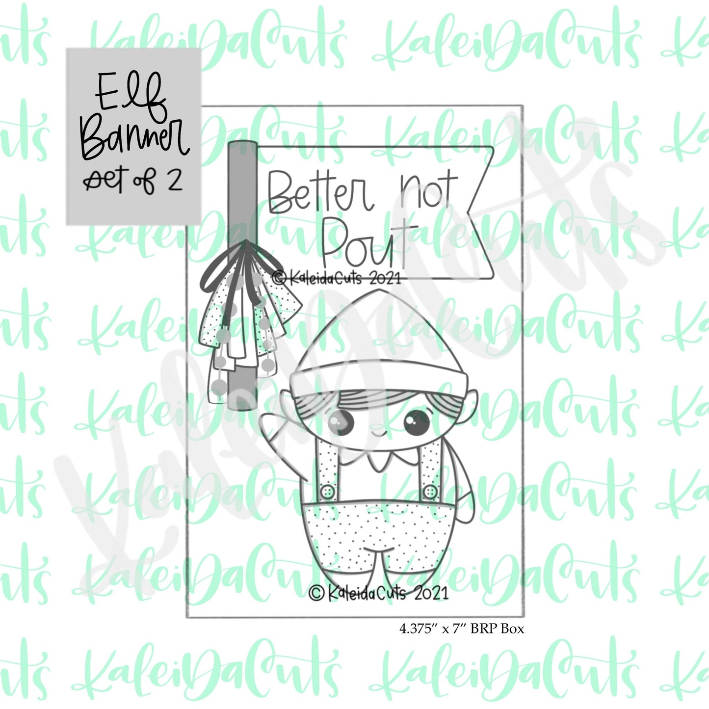 Elf Banner Set of 2 Cookie Cutters