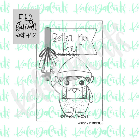 Elf Banner Set of 2 Cookie Cutters