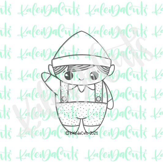 Waving Elf Cookie Cutter