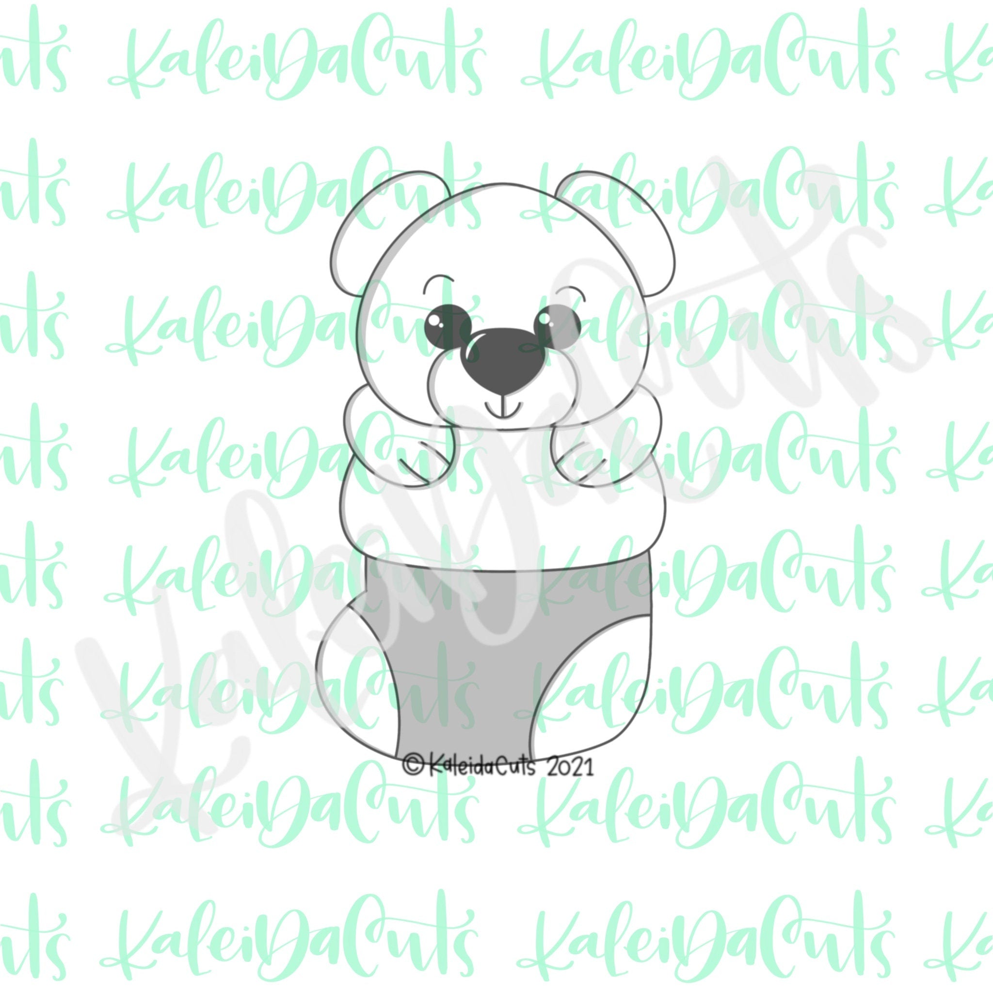 Polar Bear Cookie Cutter - KaleidaCuts