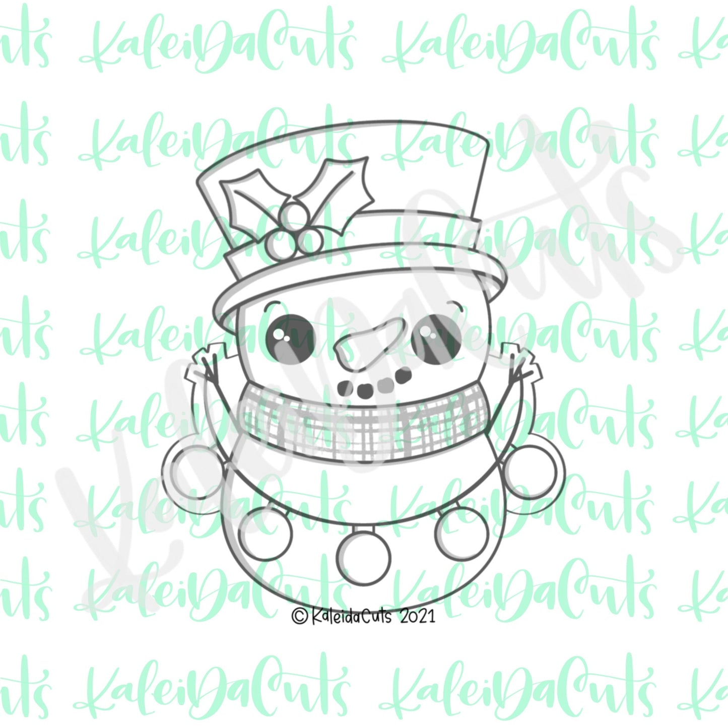 Snowman with Lights Cookie Cutter