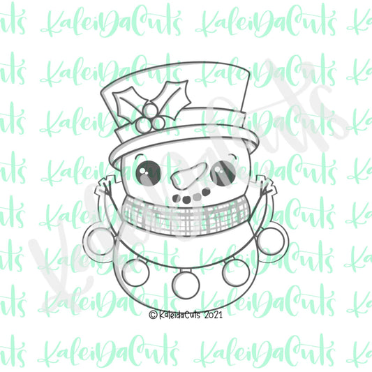 Snowman with Lights Cookie Cutter