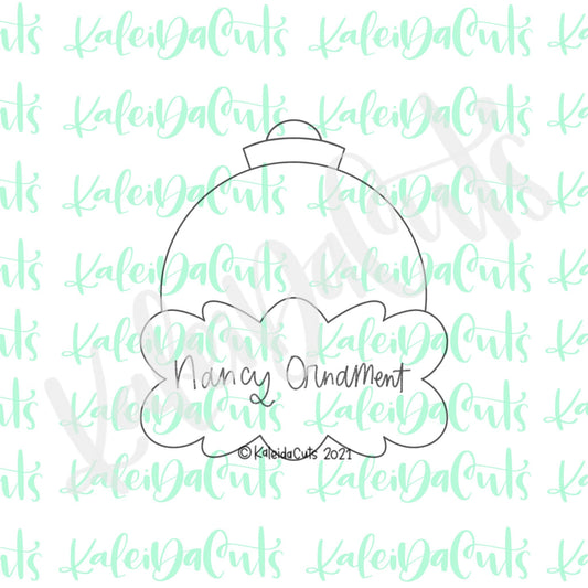 Ornament Nancy Plaque Cookie Cutter