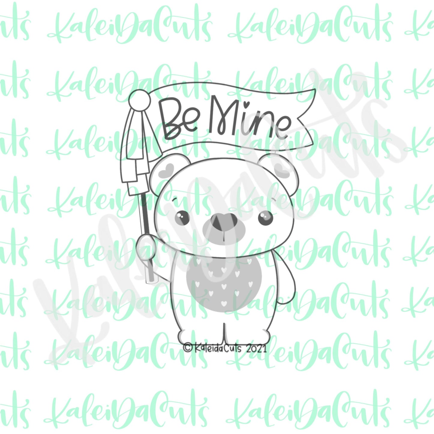 Bear Pennant Cookie Cutter
