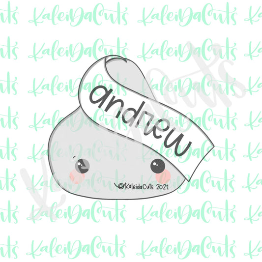 Candy Kiss Banner Cookie Cutter
