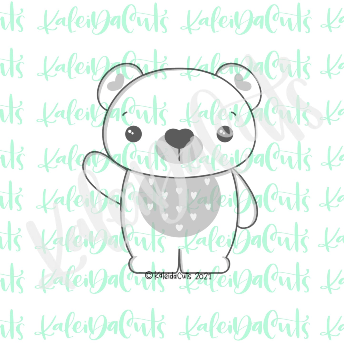 Waving Bear Cookie Cutter