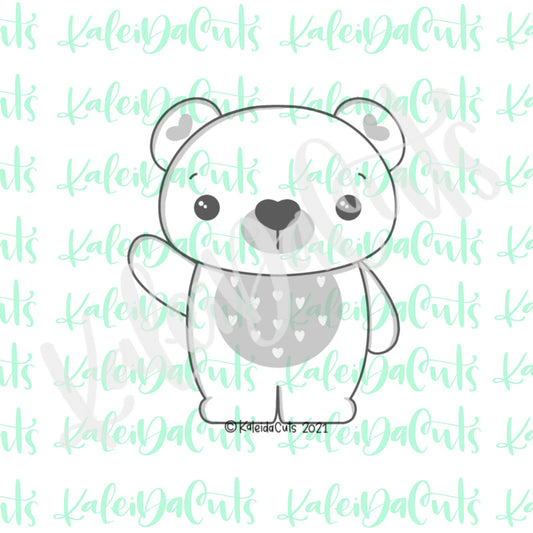 Waving Bear Cookie Cutter
