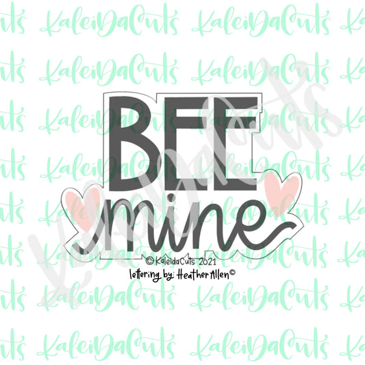 Bee Mine Lettering Cookie Cutter