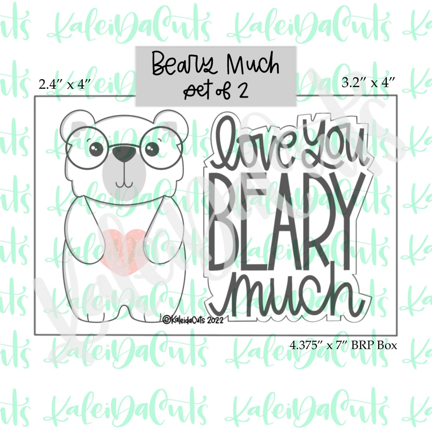 Beary Much Set of 2 Cookie Cutters