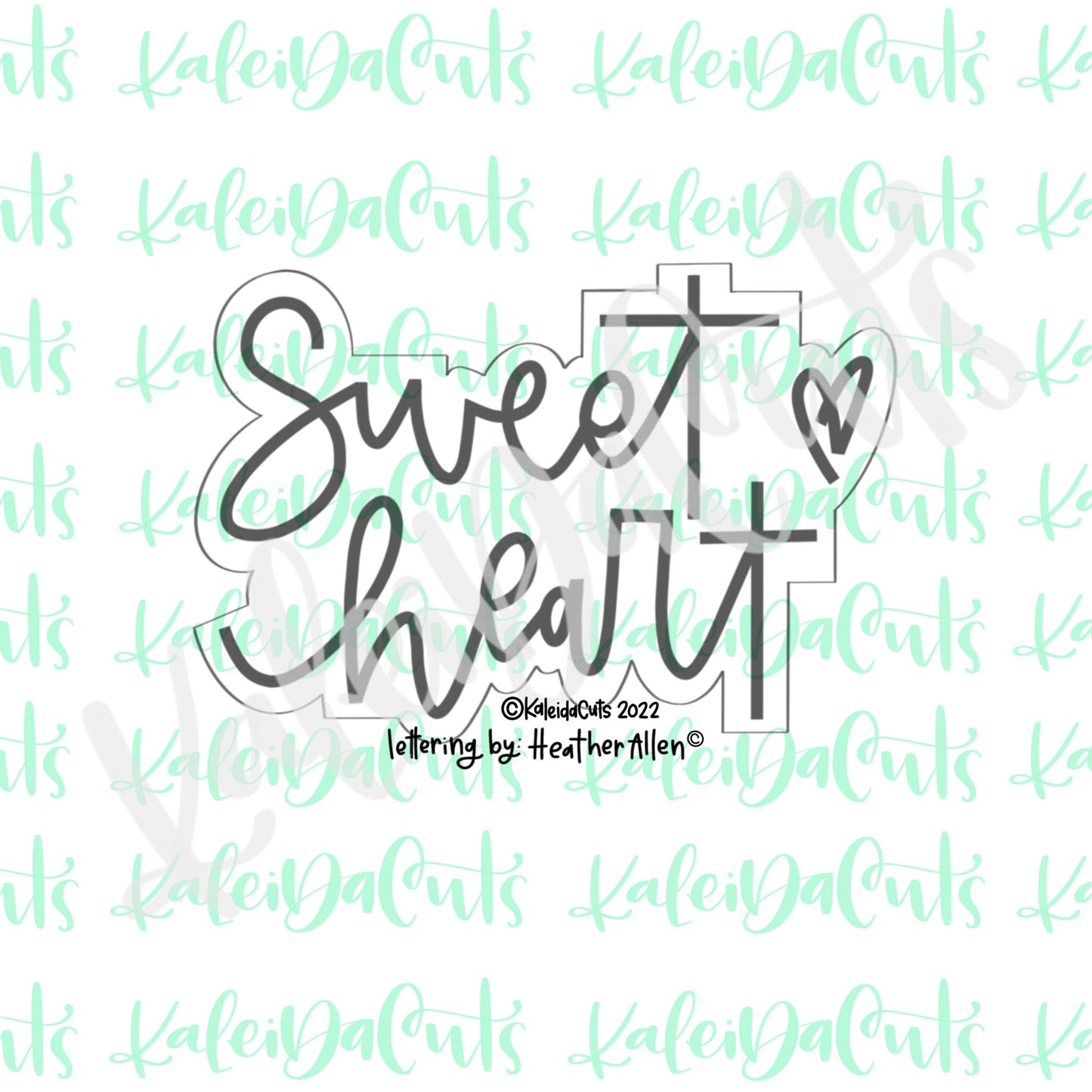 Sweet Heart Lettering Cookie Cutter