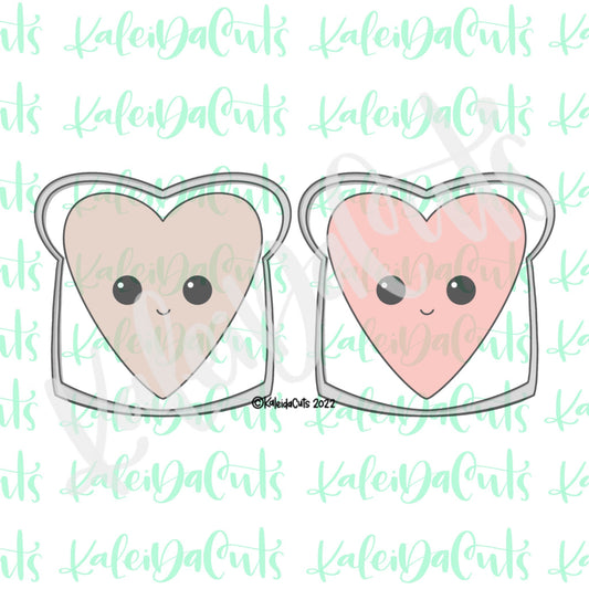 Valentine PBJ Bread Cookie Cutter (One Cutter)