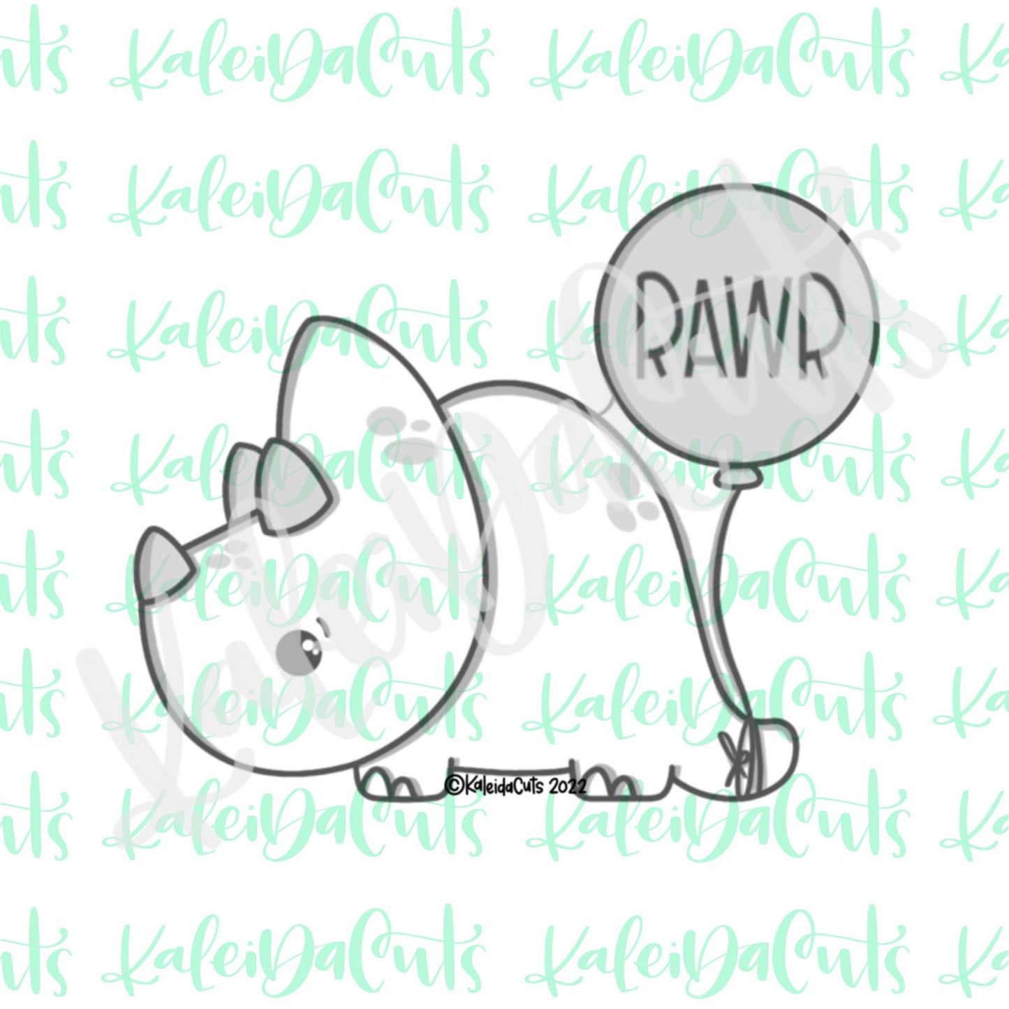 Party Triceratops Cookie Cutter