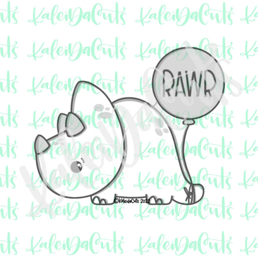 Party Triceratops Cookie Cutter