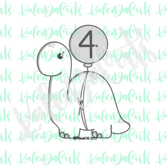 Party Brontosaurus Cookie Cutter