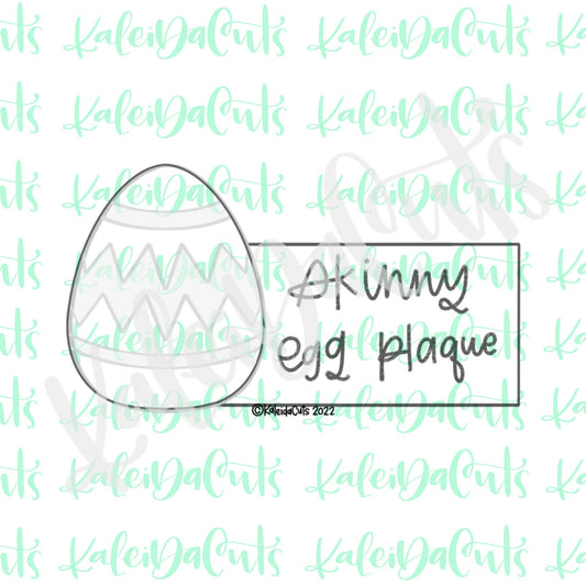 Skinny Egg Plaque Cookie Cutter