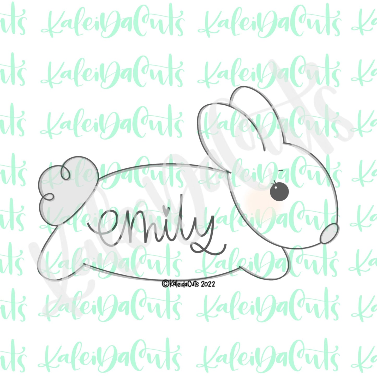 Jumping Bunny Plaque Cookie Cutter