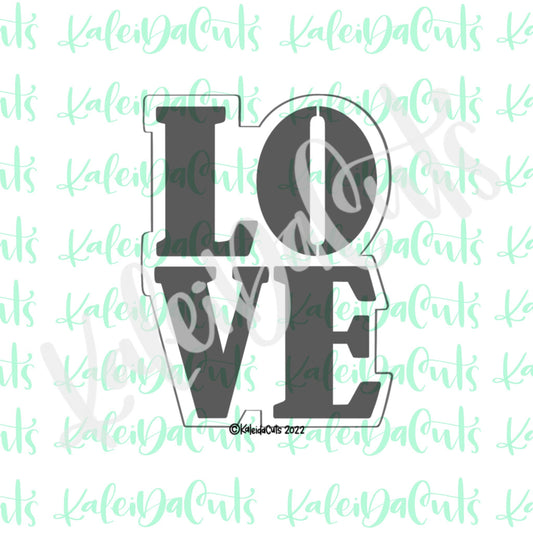 Love Font 2022 Cookie Cutter
