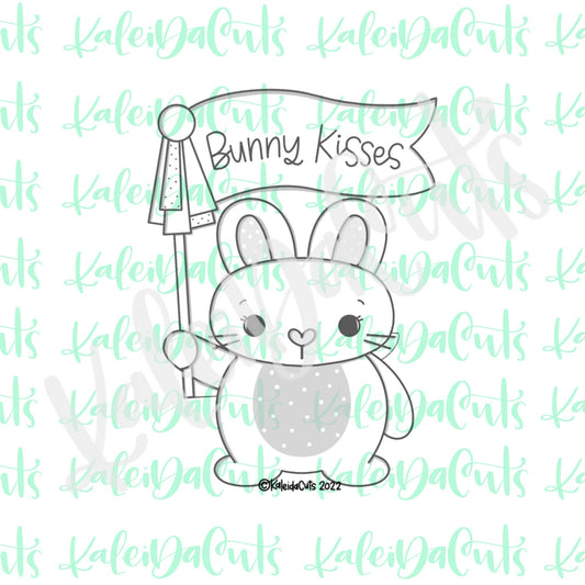 Bunny Pennant Cookie Cutter