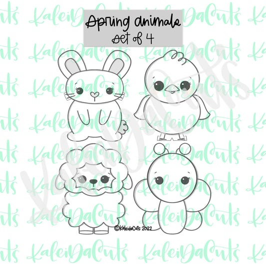 Spring Animal Set of 4 Cookie Cutter
