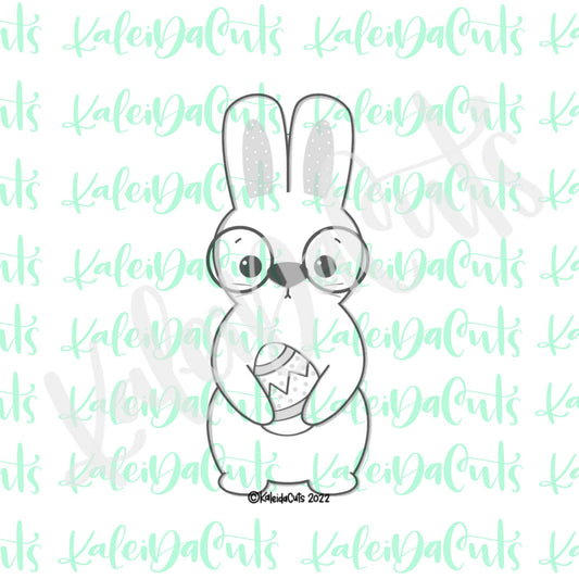 Bunny Stick Glasses Cookie Cutter