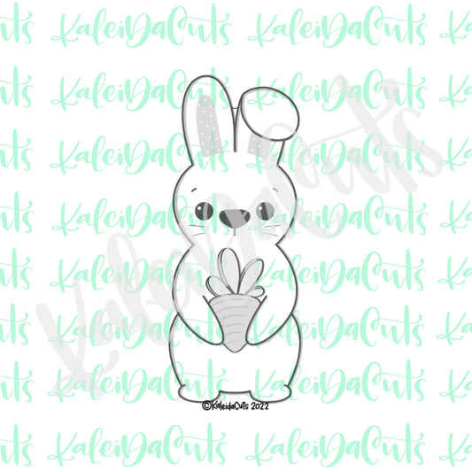 Bunny Stick Bent Ear Cookie Cutter