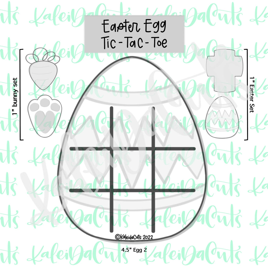 Easter Egg Tic Tac Toe Cookie Cutter