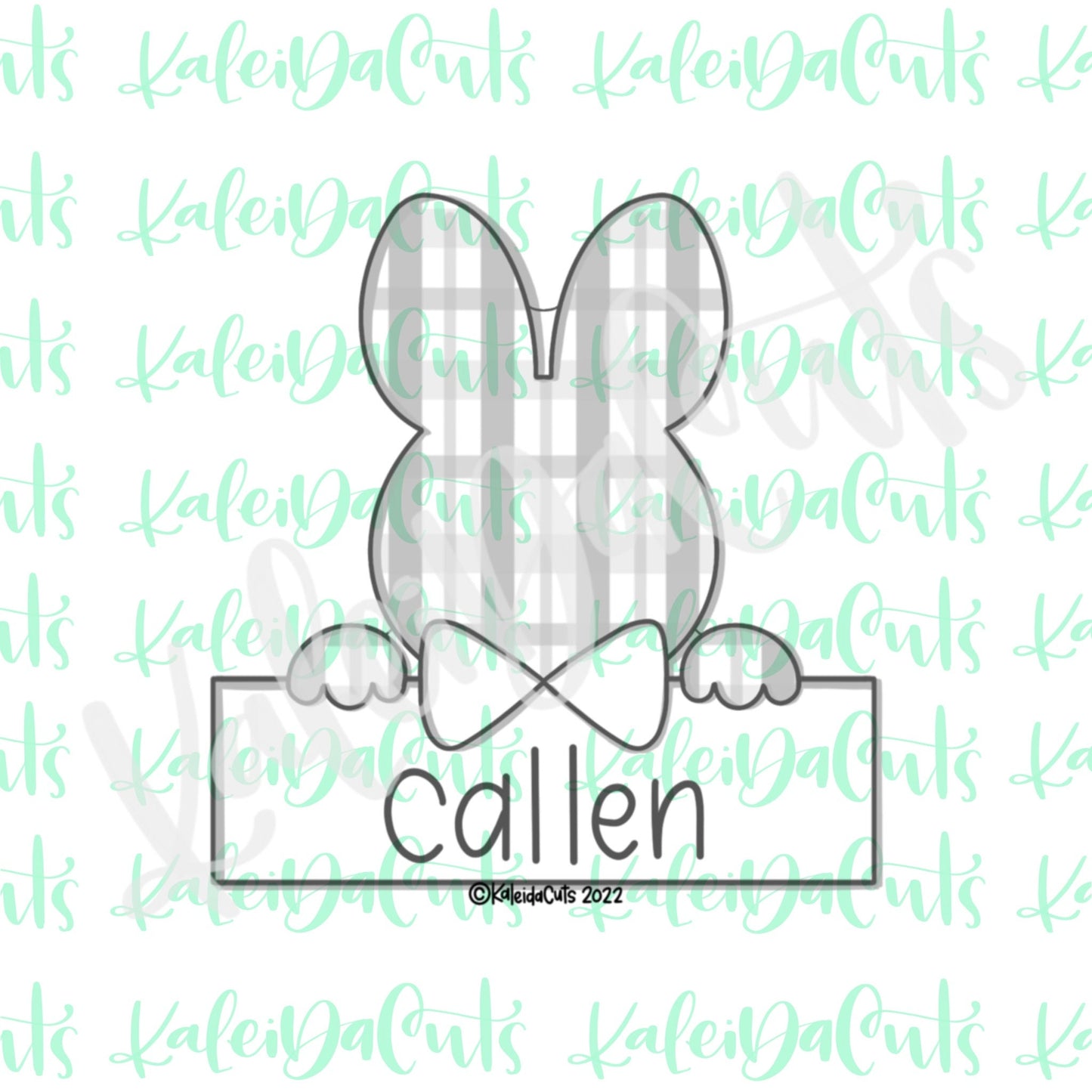 Boy Bunny Plaque Cookie Cutter