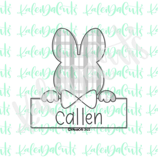 Boy Bunny Plaque Cookie Cutter