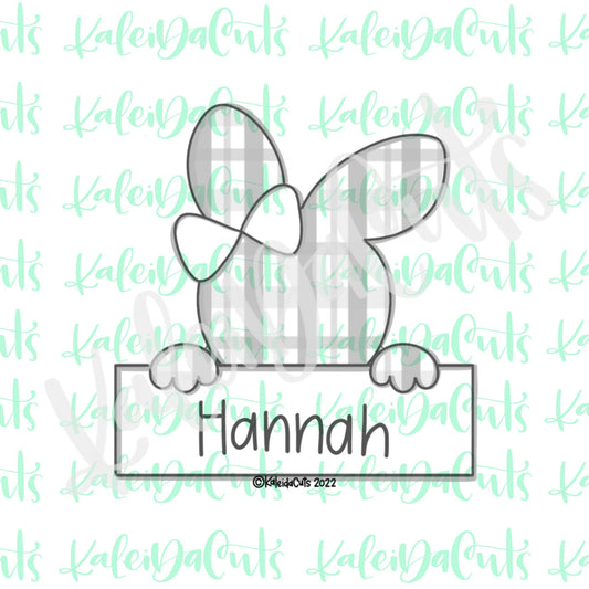 Girl Bunny Plaque Cookie Cutter