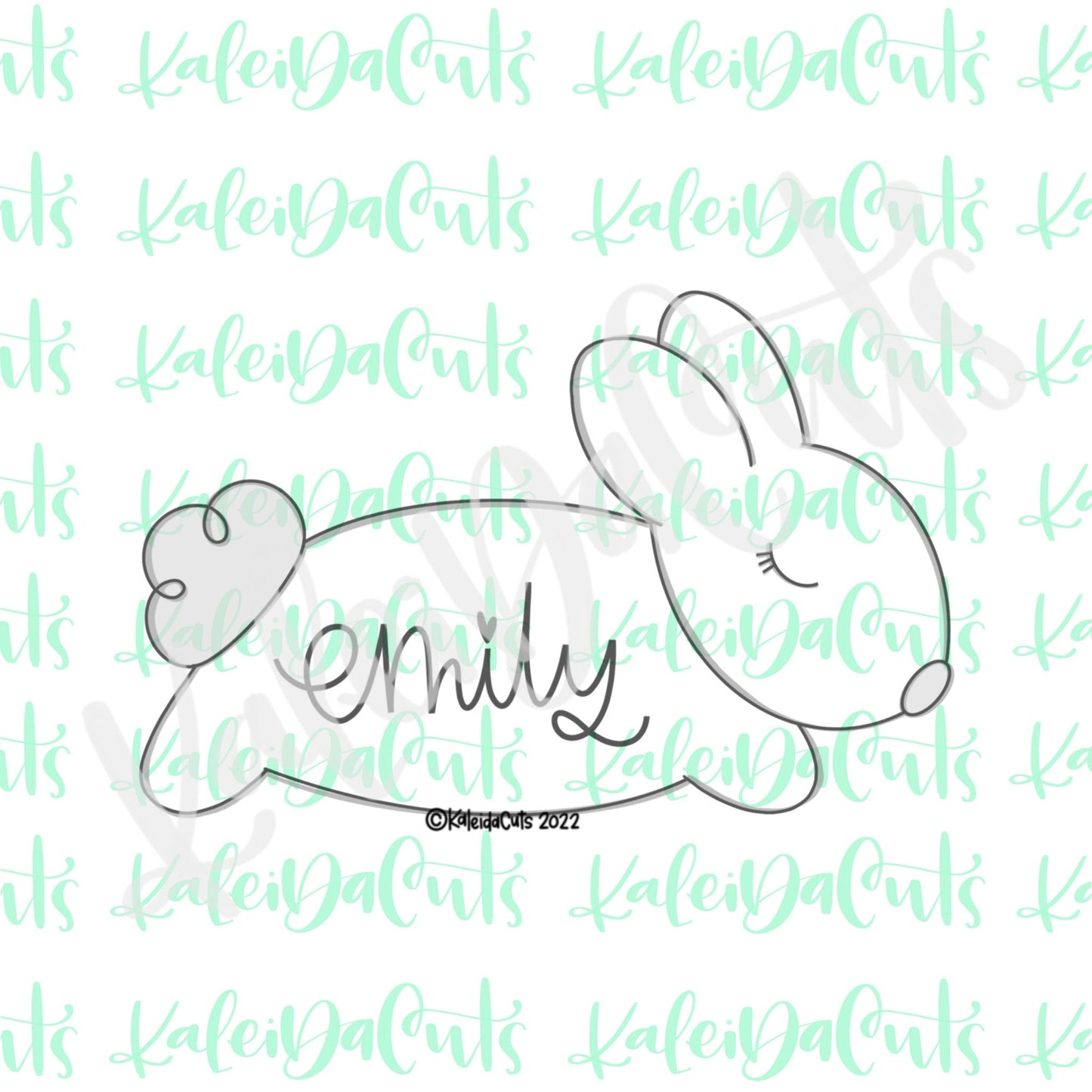 Jumping Bunny Plaque Cookie Cutter