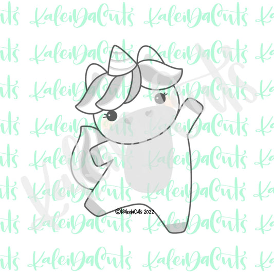 Waving Unicorn Cookie Cutter