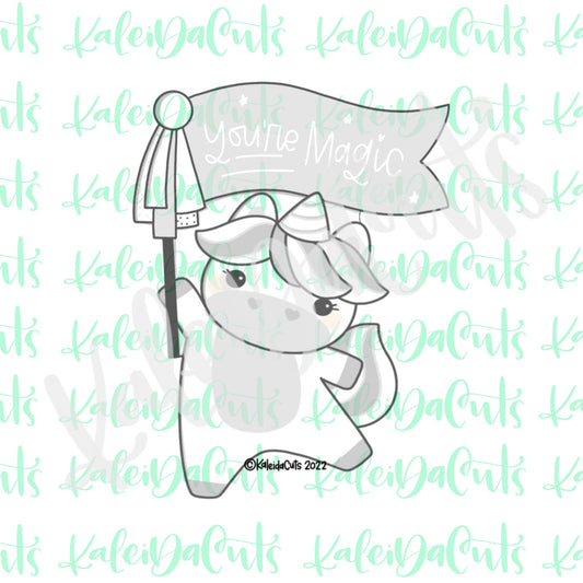 Unicorn Pennant Cookie Cutter