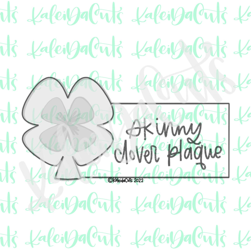 Skinny Clover Plaque Cookie Cutter