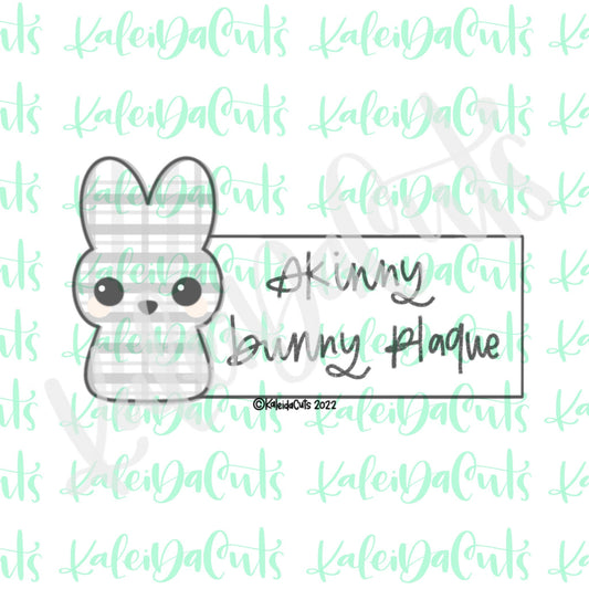 Skinny Bunny Plaque Cookie Cutter