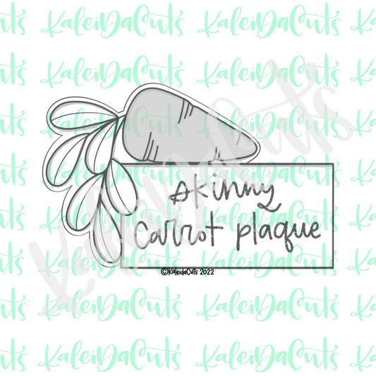 Skinny Carrot Plaque Cookie Cutter