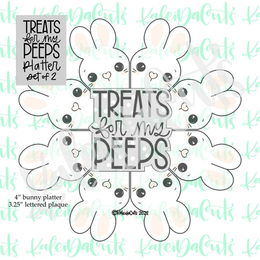 Treats for my Peeps Platter Set of 2 Cookie Cutters