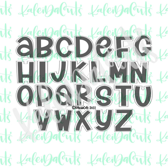 Handwritten Alphabet Set of 26 Cookie Cutters