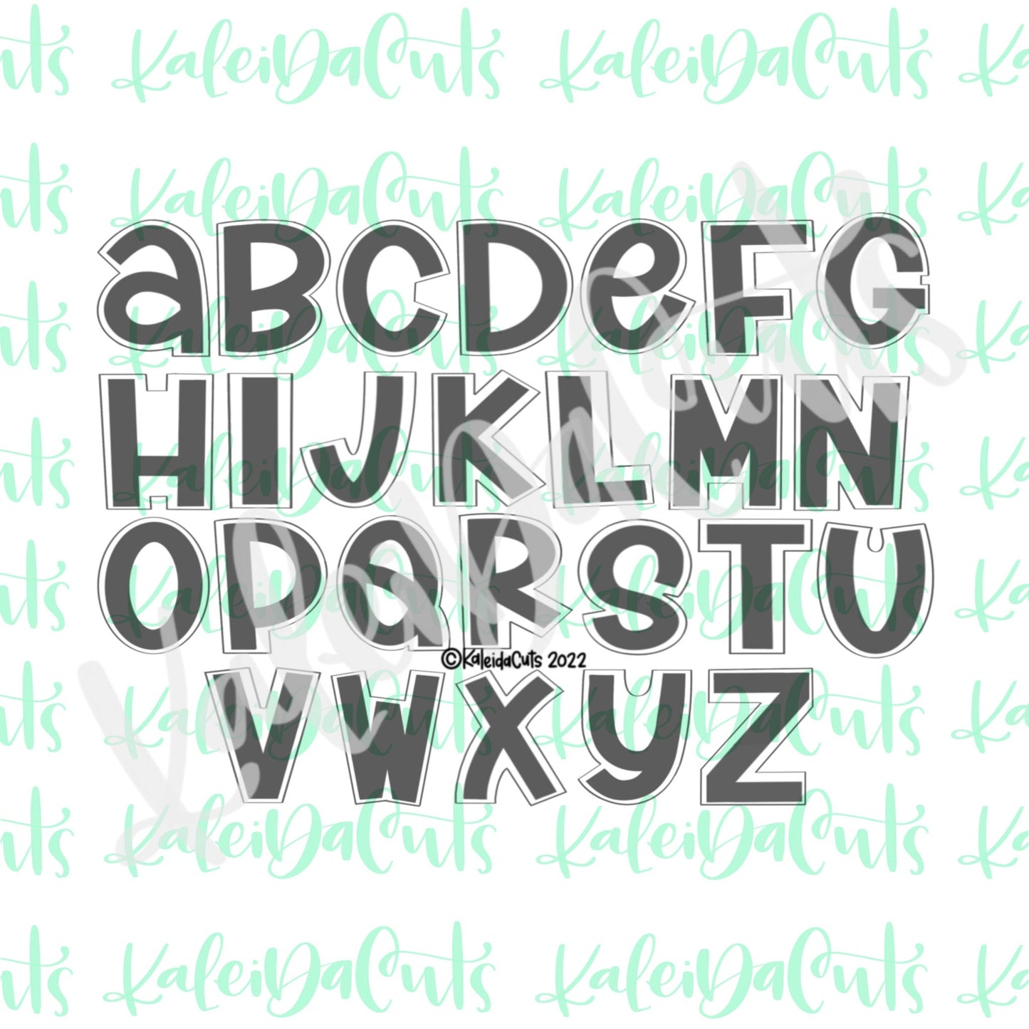 2.5" (Little) Handwritten Alphabet Individual Cookie Cutter