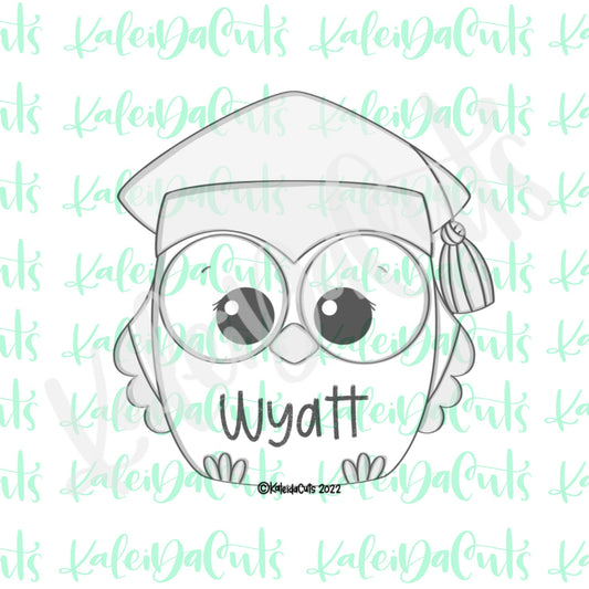 Chubby Grad Owl Cookie Cutter