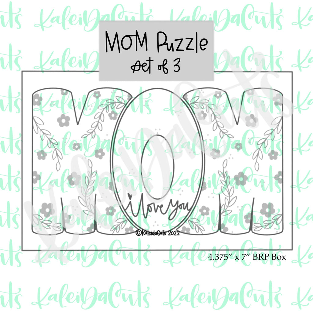 Mom Puzzle Cookie Cutter Set of 3